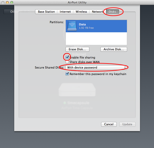 The Edit button in AirPort Utility