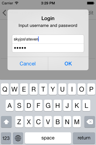 Entering credentials for a discovered computer