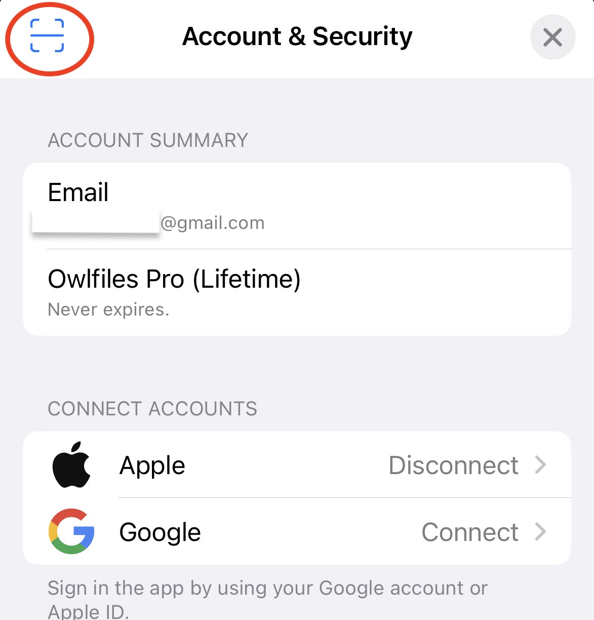 扫描 Owlfiles 登录二维码