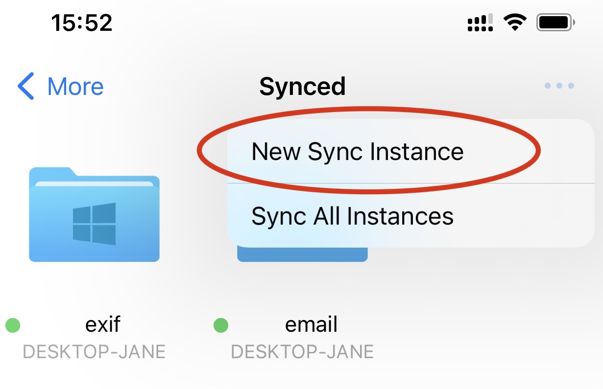 Creating a sync instance